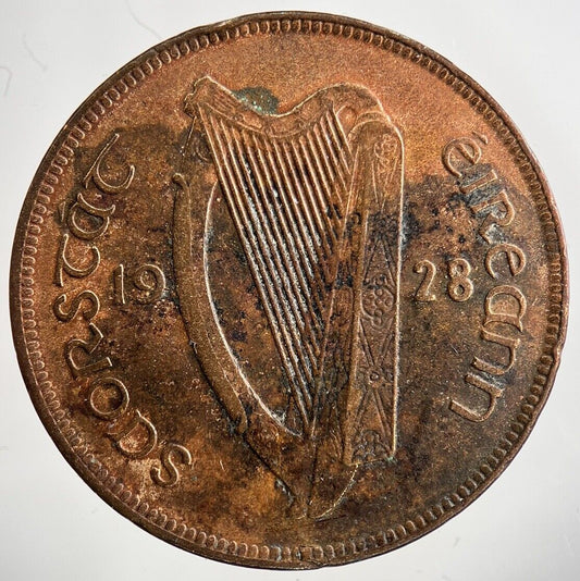 1928 Irish One Penny Coin | Fine Collectable Grade