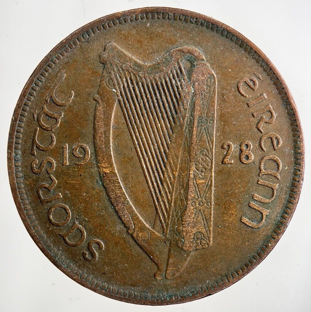 1928 Irish One Penny Coin | Fine Collectable Grade