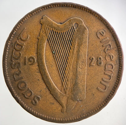 1928 Irish One Penny Coin | Collectable Grade