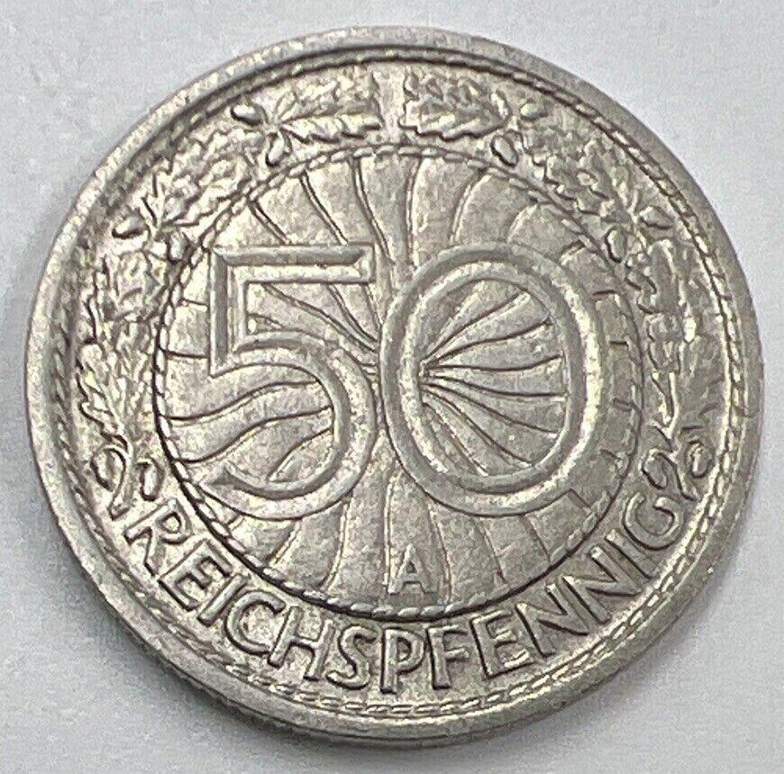 1928 Germany 50 Pfennig Coin | Fine Collectable Grade | a1463