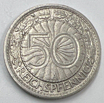 1928 Germany 50 Pfennig Coin | Fine Collectable Grade | a1463