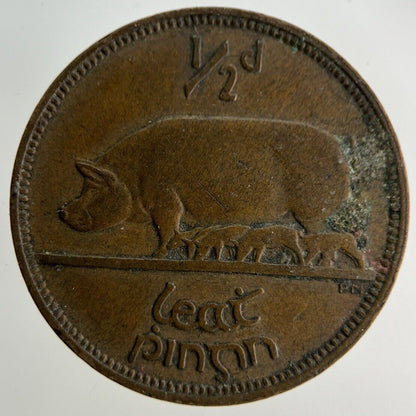 1928 Irish Half-Penny Coin | Fine Collectable Grade