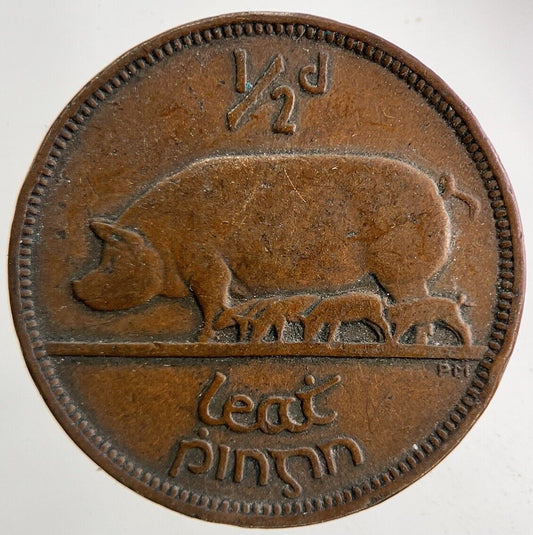 1928 Irish Half-Penny Coin | Fine Collectable Grade