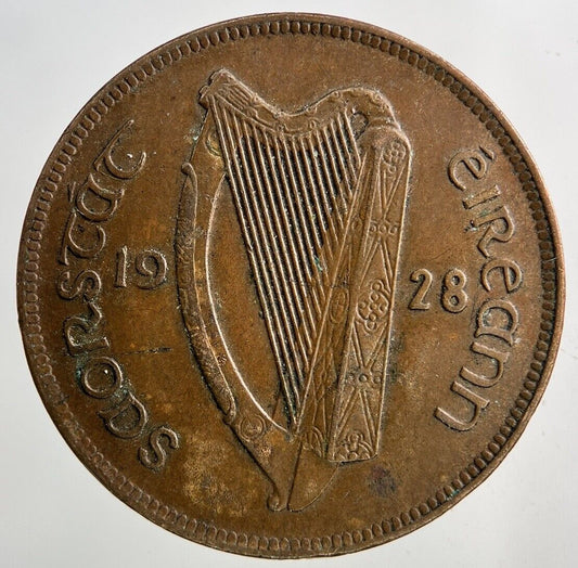 1928 Irish One Penny Coin | Very High Grade