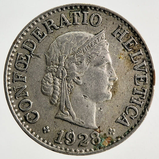 1928 Switzerland Swiss 10 Rappen Coin | Fine Collectable Grade