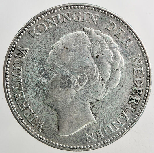 1928 Netherlands 1 Gulden Silver Coin | Fine Collectable Grade