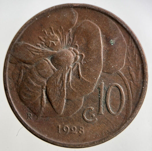 1928 Italy 10 Centesimi Coin | Fine Collectable Grade