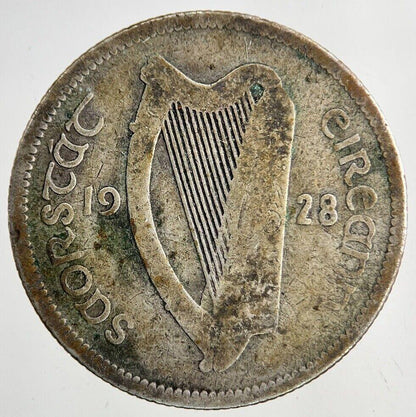 1928 Irish Shilling Silver Coin | Collectable Grade