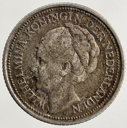 1928 Netherlands 10 Cents Silver Coin | Fine Collectable Grade
