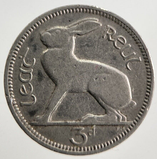 1928 Irish Rabbit Threepence Coin | Collectable Grade | a4722