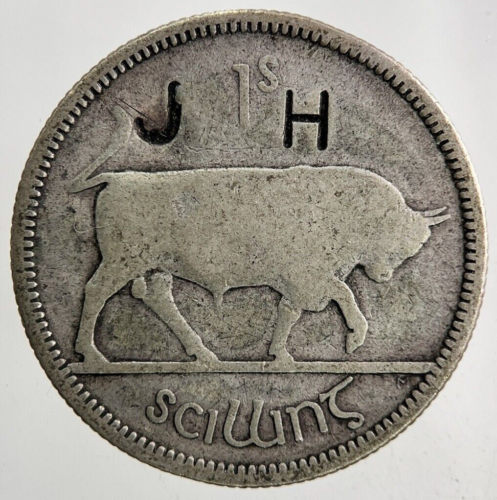 1928 Irish Stamped Shilling Silver Coin | Collectable Grade