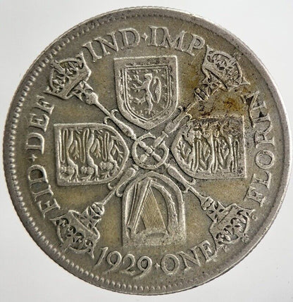 1929 George V Florin Silver Coin | Fine Collectable Grade