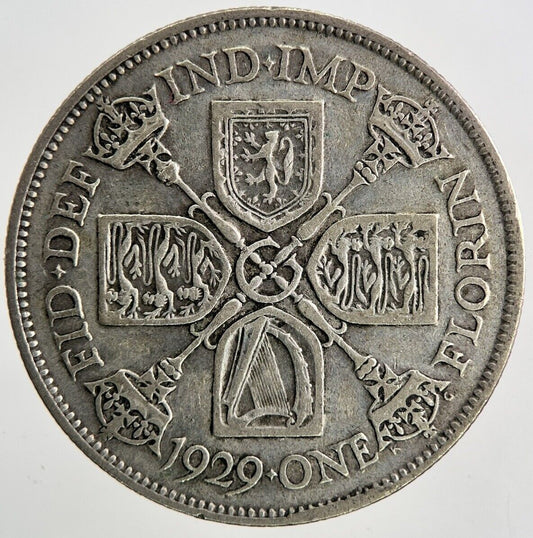 1929 George V Florin Silver Coin | Fine Collectable Grade
