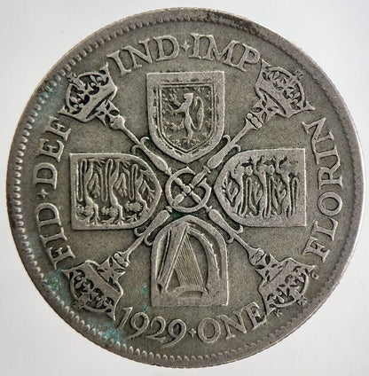 1929 George V Florin Silver Coin | Fine Collectable Grade