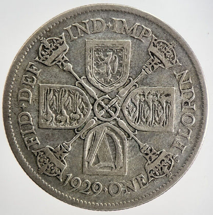 1929 George V Florin Silver Coin | Fine Collectable Grade