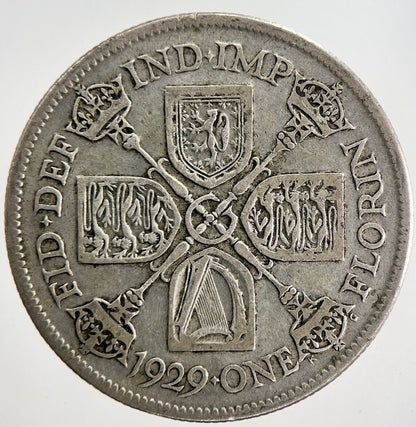 1929 George V Florin Silver Coin | Fine Collectable Grade