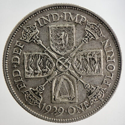 1929 George V Florin Silver Coin | Fine Collectable Grade