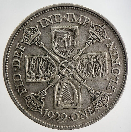 1929 George V Florin Silver Coin | Fine Collectable Grade