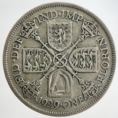 1929 George V Florin Silver Coin | Fine Collectable Grade