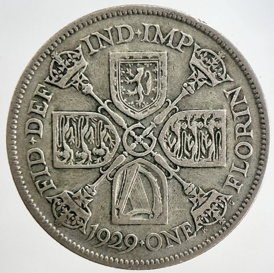 1929 George V Florin Silver Coin | Fine Collectable Grade