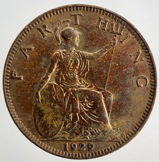 1929 George V Farthing Coin | Very High Grade