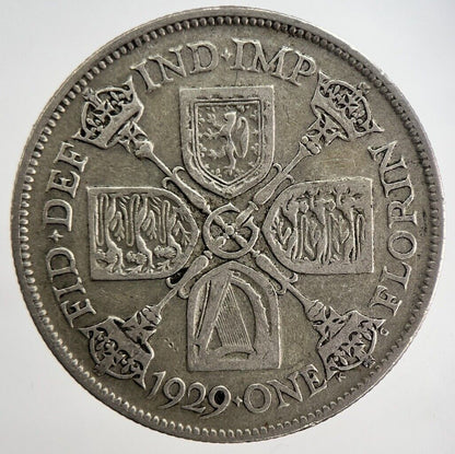 1929 George V Florin Silver Coin | Fine Collectable Grade