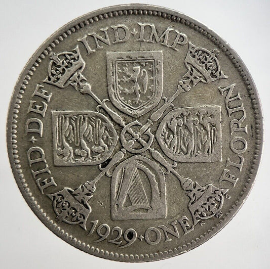 1929 George V Florin Silver Coin | Fine Collectable Grade