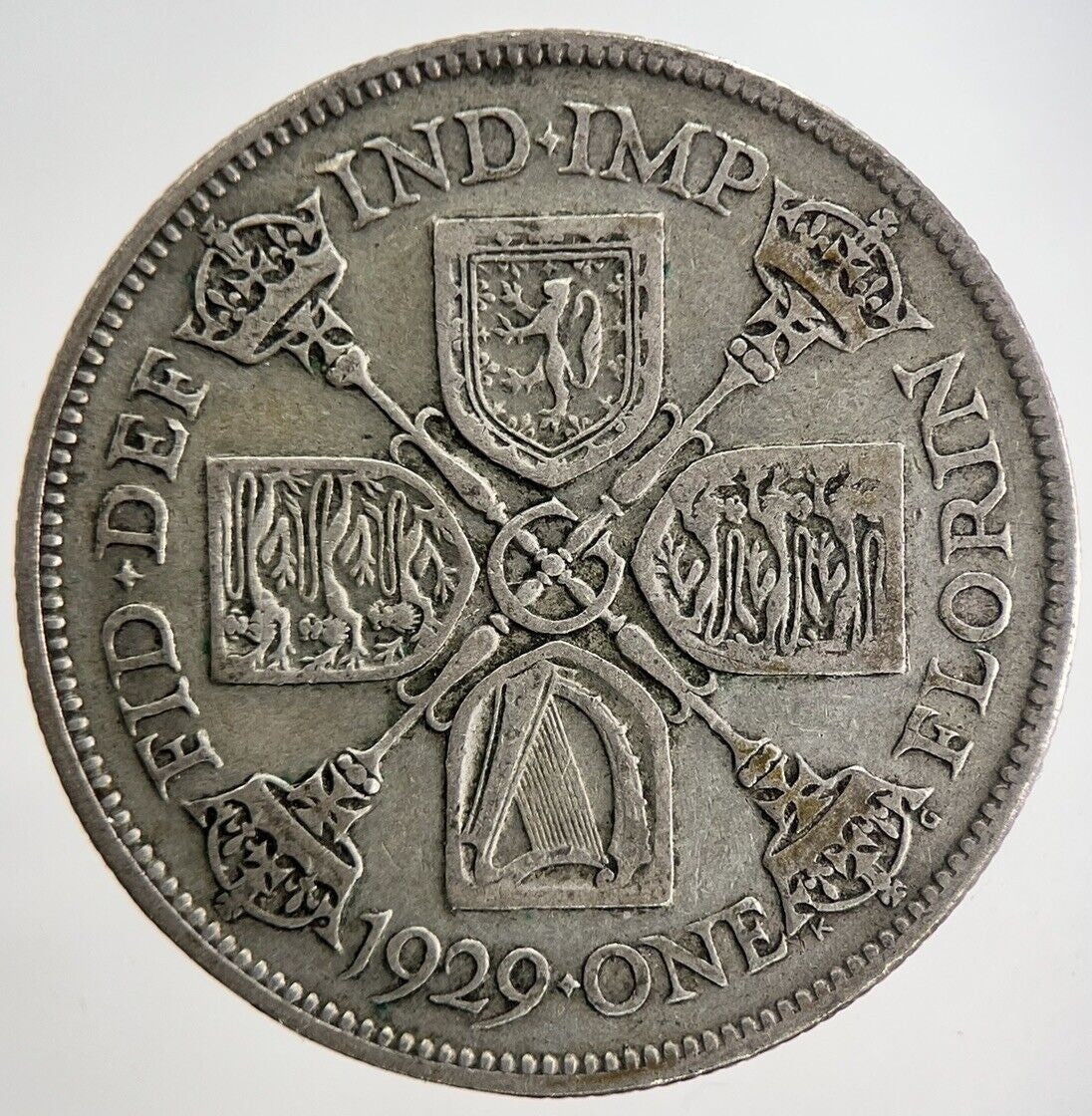1929 George V Florin Silver Coin | Fine Collectable Grade