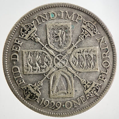 1929 George V Florin Silver Coin | Fine Collectable Grade