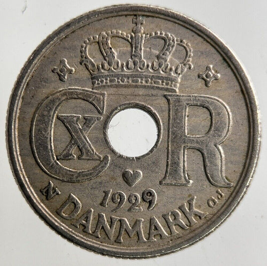 1929 Denmark 10 Ore Coin | Fine Collectable Grade