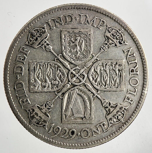 1929 George V Florin Silver Coin | Fine Collectable Grade
