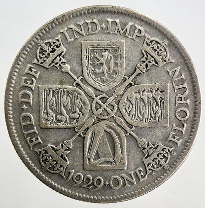 1929 George V Florin Silver Coin | Fine Collectable Grade
