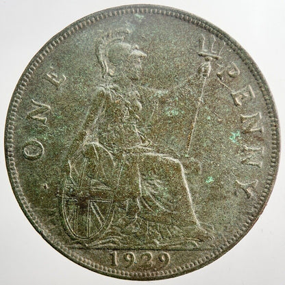 1929 George V Penny Coin | Fine Collectable Grade | a5936