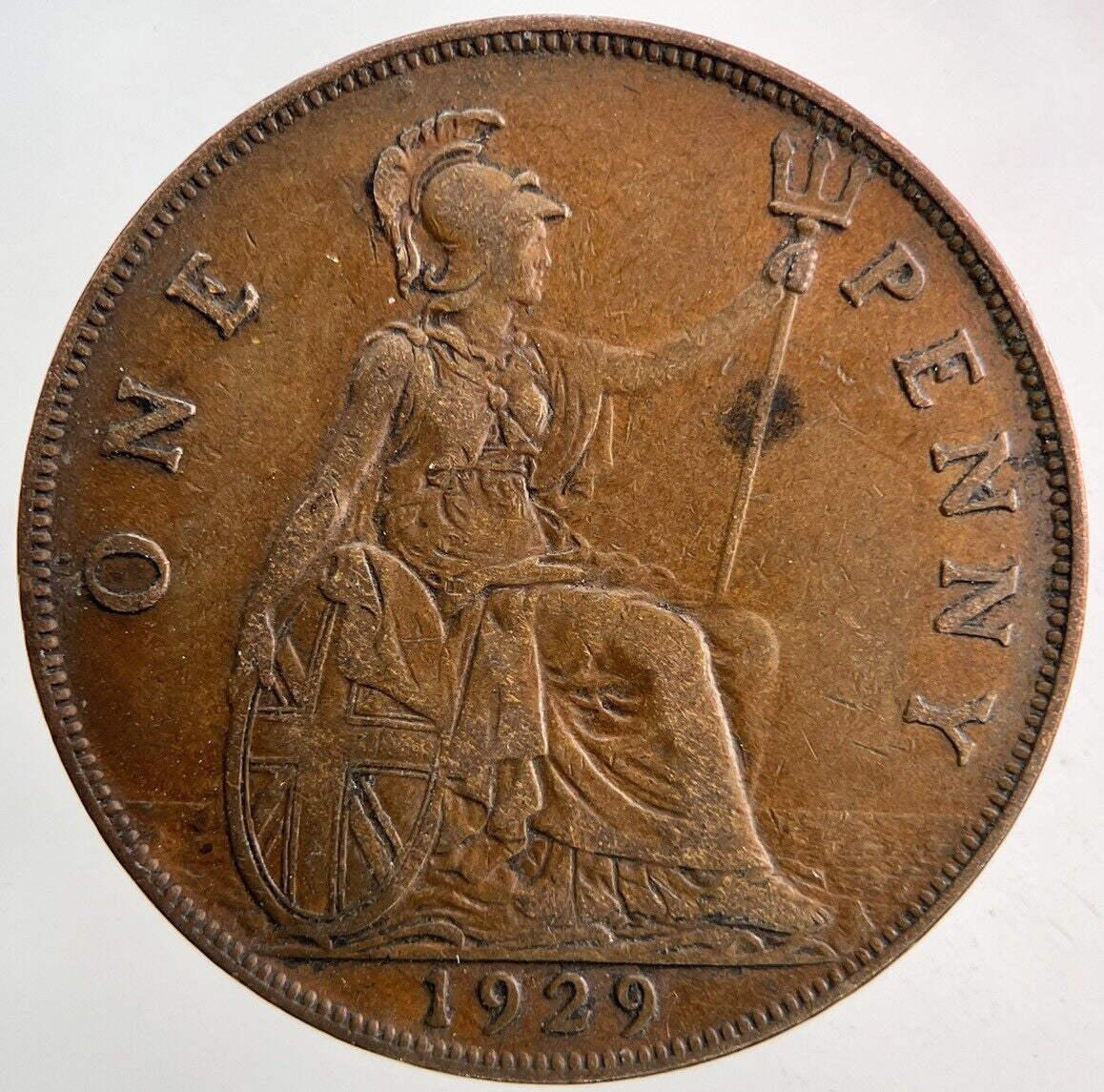 1929 George V One Penny Coin | Very High Grade
