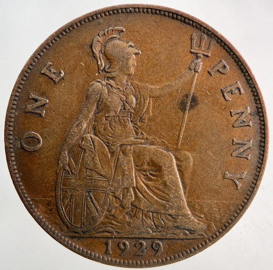 1929 George V One Penny Coin | Very High Grade