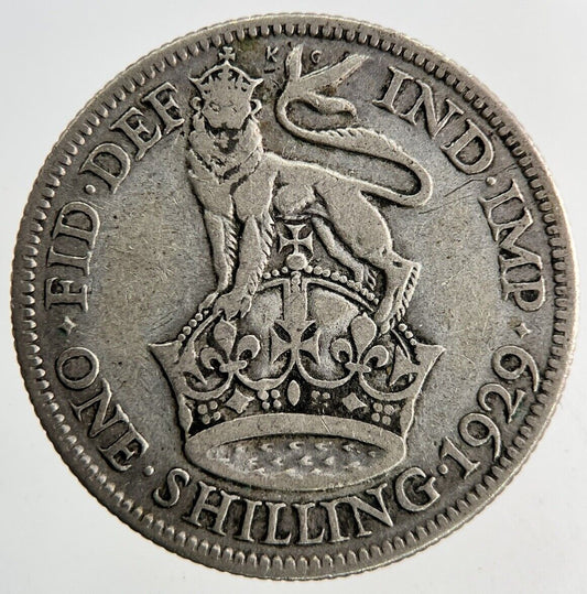 1929 George V Shilling Silver Coin | Collectable Grade
