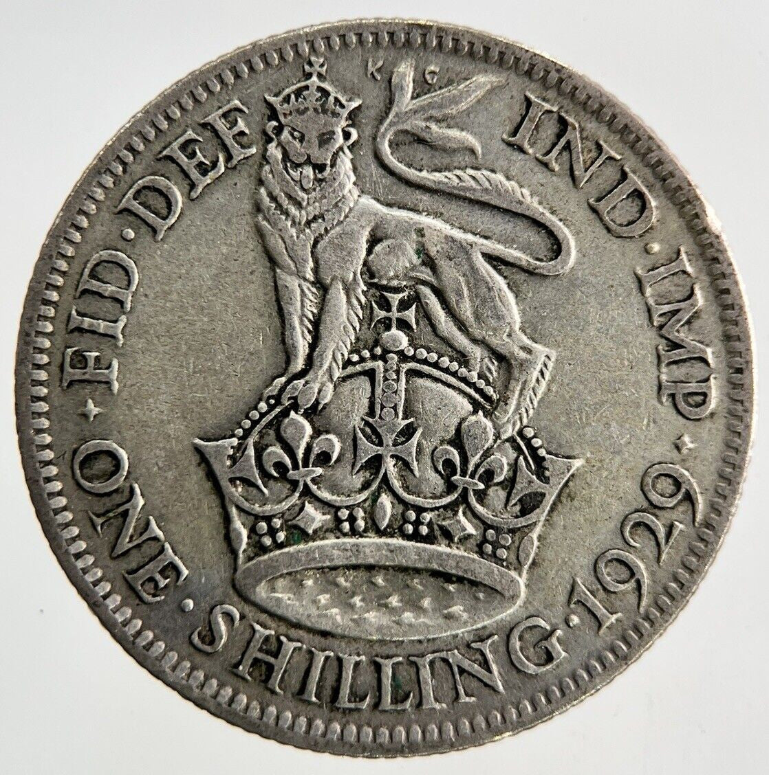 1929 George V Shilling Silver Coin | Fine Collectable Grade