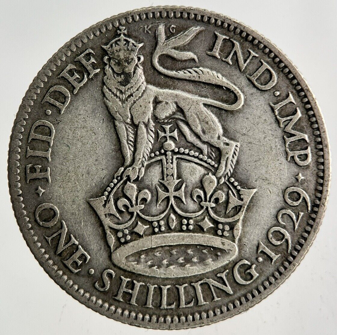 1929 George V Shilling Silver Coin | Fine Collectable Grade