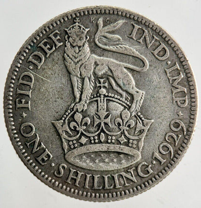 1929 George V Shilling Silver Coin | Collectable Grade