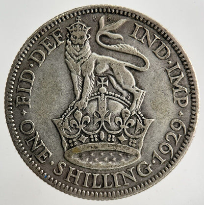 1929 George V Shilling Silver Coin | Collectable Grade