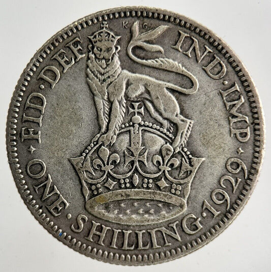 1929 George V Shilling Silver Coin | Collectable Grade