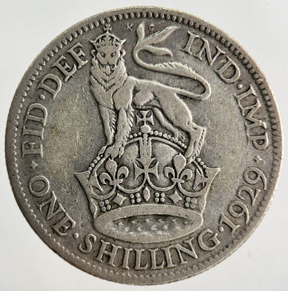 1929 George V Shilling Silver Coin | Collectable Grade