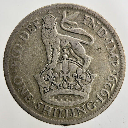 1929 George V Shilling Silver Coin | Fair Grade