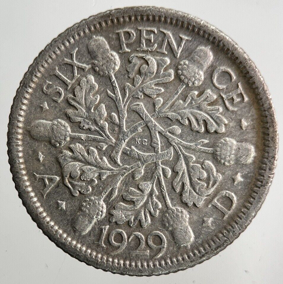 1929 George V Sixpence Silver Coin | Fine Collectable Grade