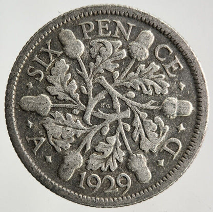 1929 George V Sixpence Silver Coin | Collectable Grade