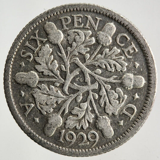 1929 George V Sixpence Silver Coin | Collectable Grade
