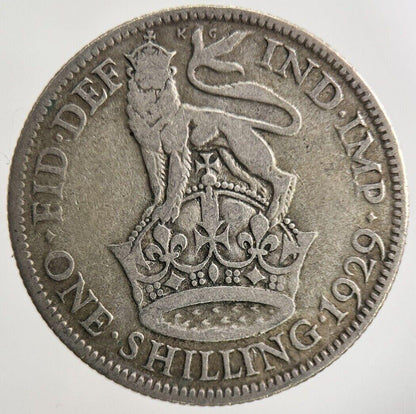 1929 George V Shilling Silver Coin | Collectable Grade