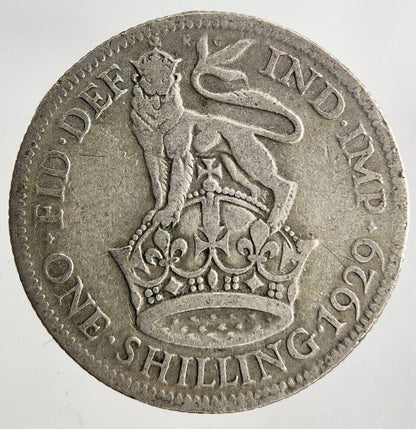 1929 George V Shilling Silver Coin | Fair Grade
