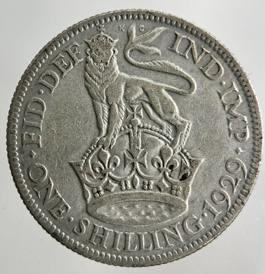 1929 George V Shilling Silver Coin | Fair Grade
