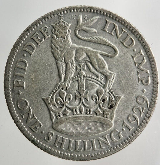 1929 George V Shilling Silver Coin | Fair Grade